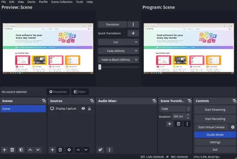 Screen record with audio on macOS